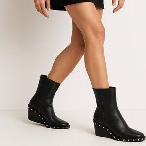 Rag & Bone santiago mid boots Womens black Lizard-embossed calf Size EU 40/US9.5